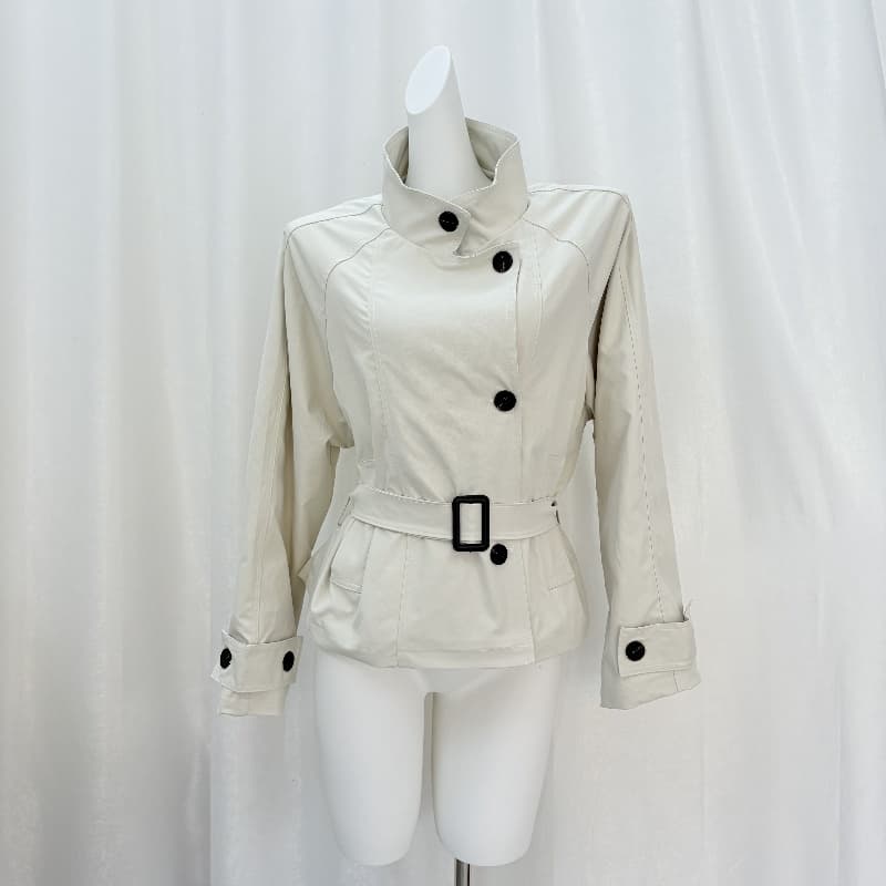 실사 레트로 고급 센스 스탠드 칼라 재킷 재킷 가을 2025 섹션 허리 수축 품격 여가 다용도 영국식 바람 맨위 상세 이미지 4