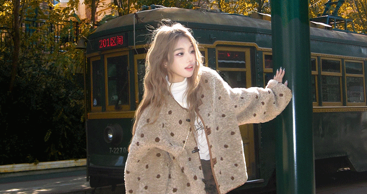 500 그램 양털 플리스 복합 스웨이드 수건 자수 법 하나 의류 둘 착용 스웨이드 양털 소뿔 버클 재킷 상세 이미지 10