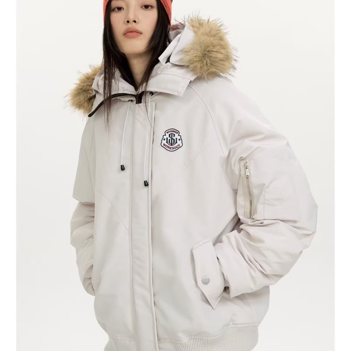큰 모피 칼라 아래 면화 의류 여성 2026 겨울 새로운 Parker 한국 스타일 루즈핏 면 옷 두꺼운 보온 목화 진딧물 재킷 이미지 2