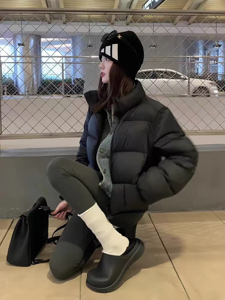 경관 그림 아름다움 라드. 쇼트 스타일 면 의류 여성 2026 겨울 새로운 고급 센스 작은 키 켄 콩 바람 유럽 상품 재킷 상세 이미지 11