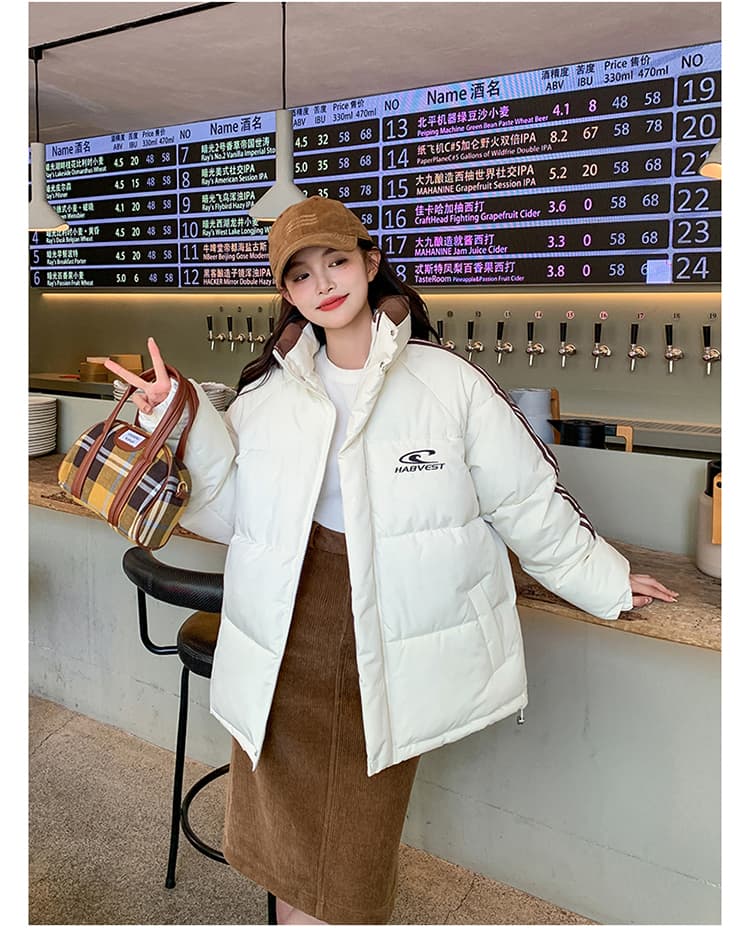 실사 아메리칸 학생 다운 재킷 여성 겨울 쇼트 스타일 면 의류 여성 코트 한국 스타일 루즈핏 다용도 ins 면 옷 상세 이미지 21