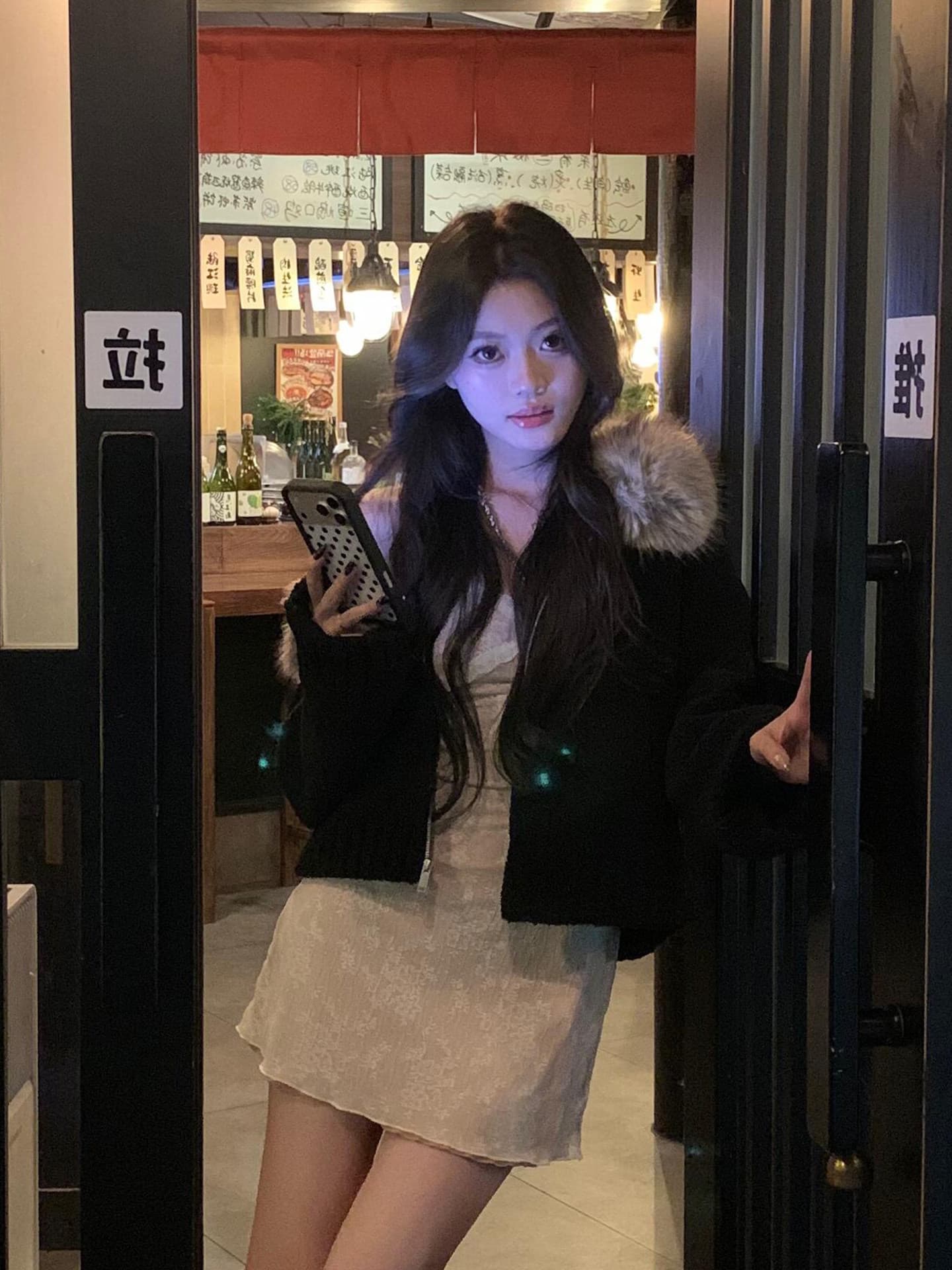 두꺼운 500 그램 양털 플리스 복합 스웨이드 큰 모피 칼라 하나 아메리칸 레트로 모피 칼라 느긋한 다용도 모직 맨위 상세 이미지 2