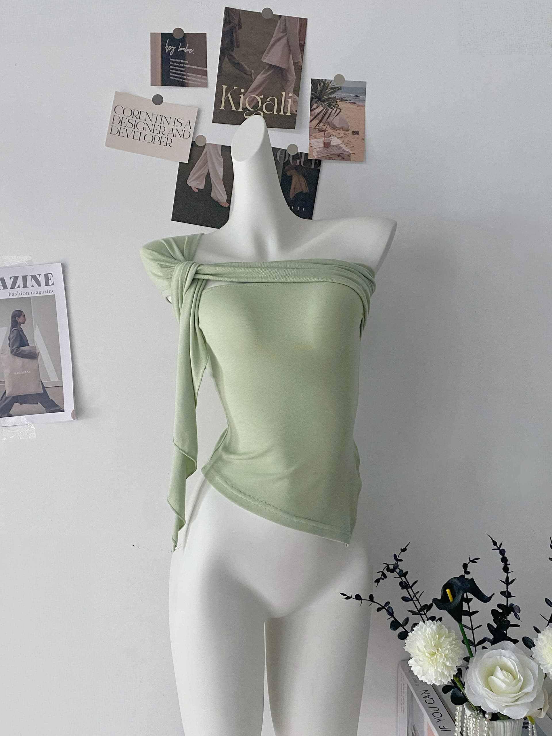 밤나무 코코아 bankelili 해체 디자인 디자인 센스 불규칙 숄더백 길다 리본 비틀림 맨위 여성 상세 이미지 9