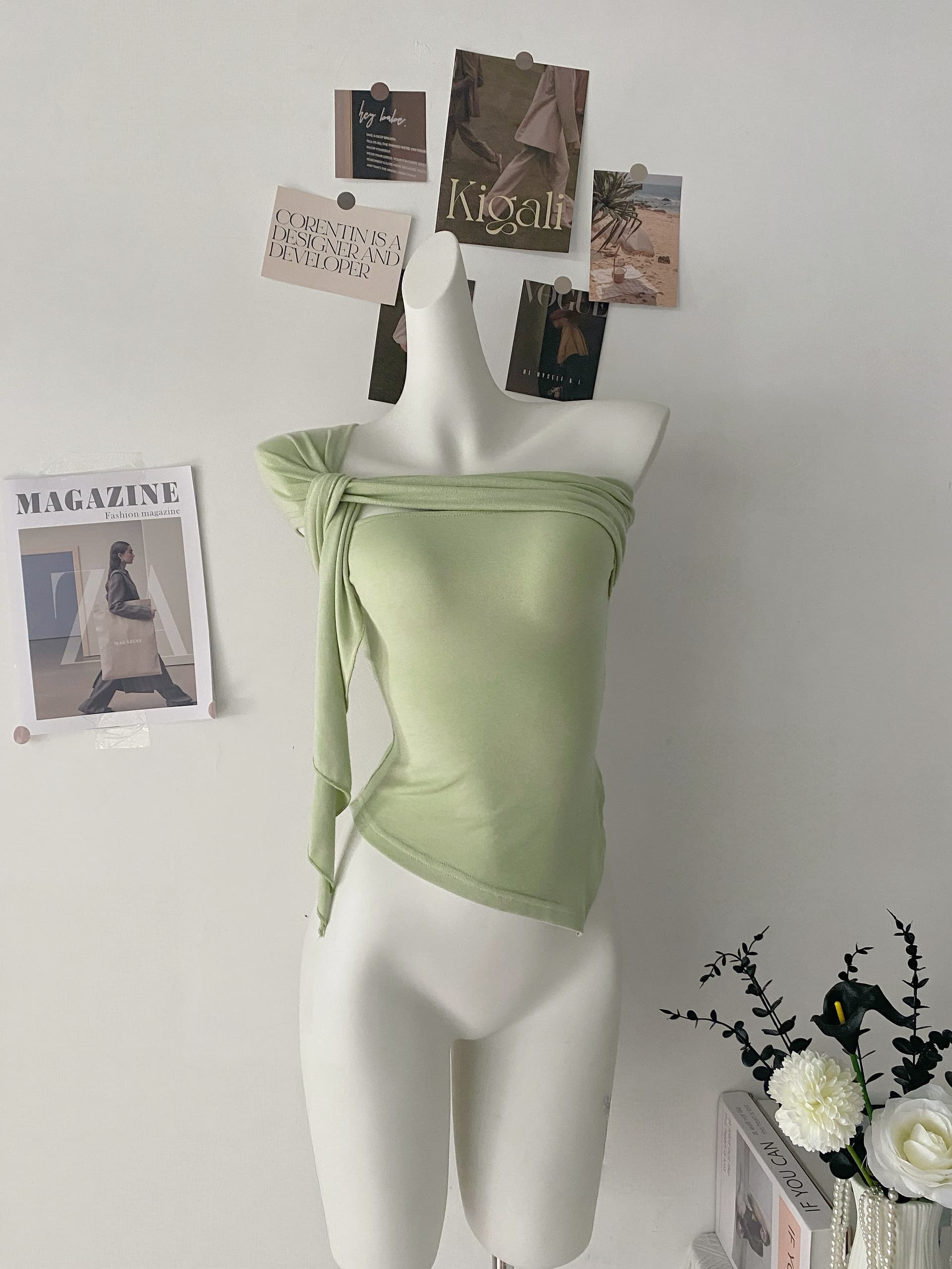 밤나무 코코아 bankelili 해체 디자인 디자인 센스 불규칙 숄더백 길다 리본 비틀림 맨위 여성 상세 이미지 13