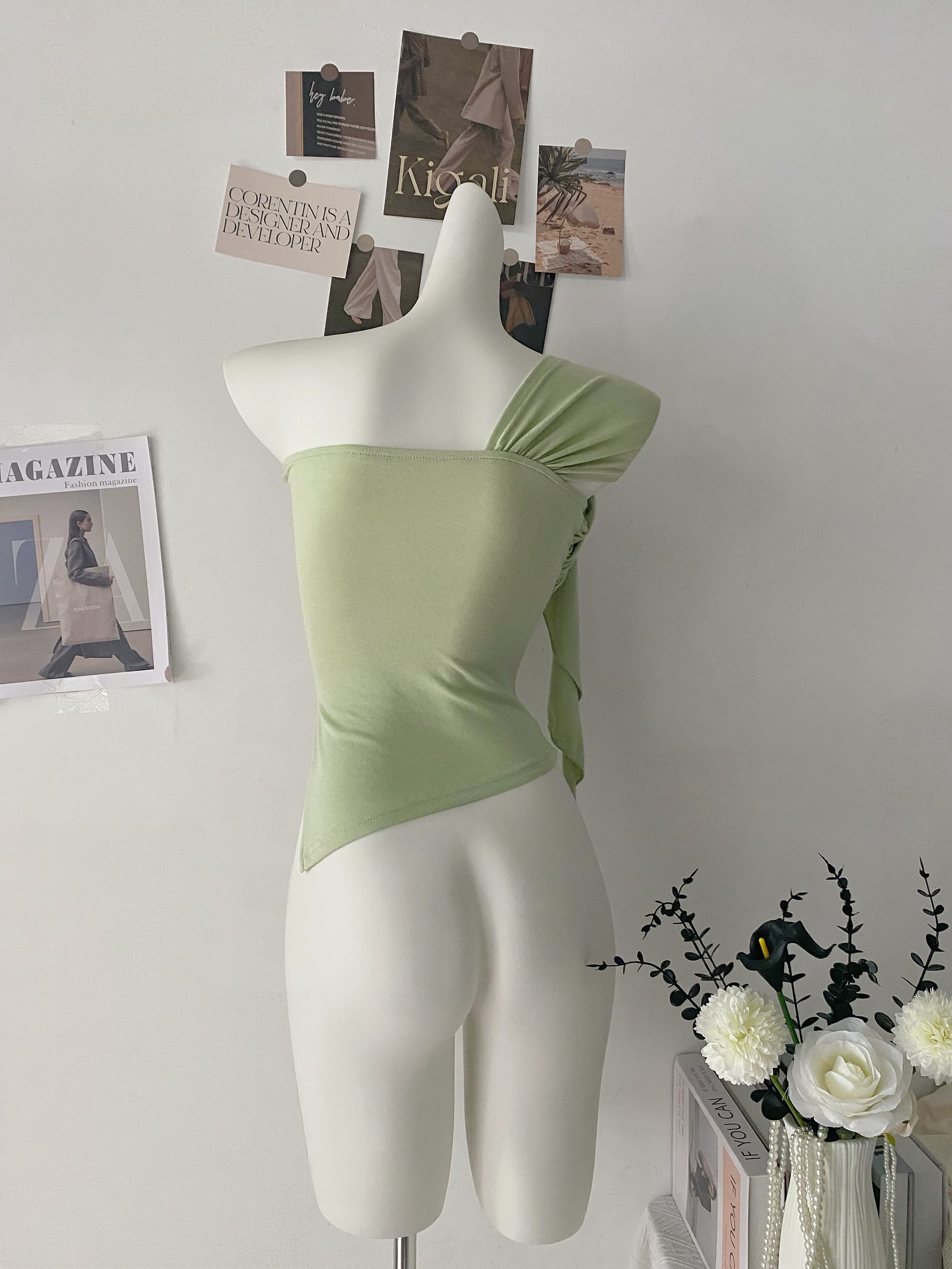 밤나무 코코아 bankelili 해체 디자인 디자인 센스 불규칙 숄더백 길다 리본 비틀림 맨위 여성 상세 이미지 14