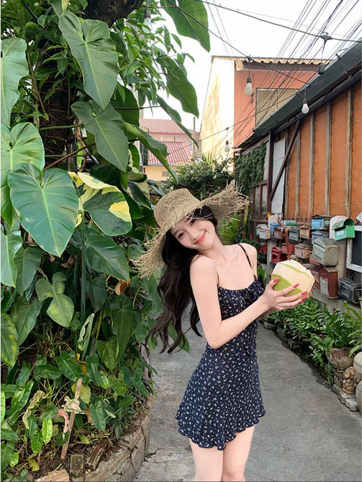 와라. 금융 작은 말 꽃무늬 치마 순수한 욕망 꽃무늬 슬립 몸매 가꾸기 슬림해 보이는 여성 드레스 여름 치마 상세 이미지 4