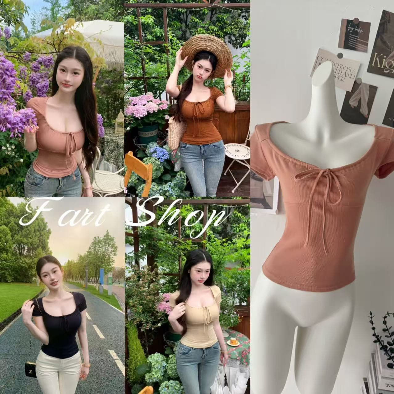 fart shop 순수한 그리고 욕망 2.0 라이 경기 서울 u 칼라 스트랩 반팔 티셔츠 봄 여름 몸매 가꾸기 허리 수축 맨위 상세 이미지 1