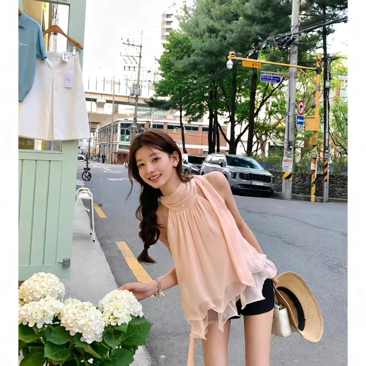 se gentle sun 2026 여름 스탠드 칼라 행침 목 비즈 박기 민소매 셔츠 조끼 여성 높음 럭셔리 작은 셔츠 맨위 상세 이미지 1