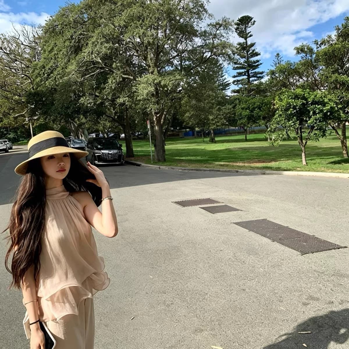 se gentle sun 2026 여름 스탠드 칼라 행침 목 비즈 박기 민소매 셔츠 조끼 여성 높음 럭셔리 작은 셔츠 맨위 상세 이미지 4
