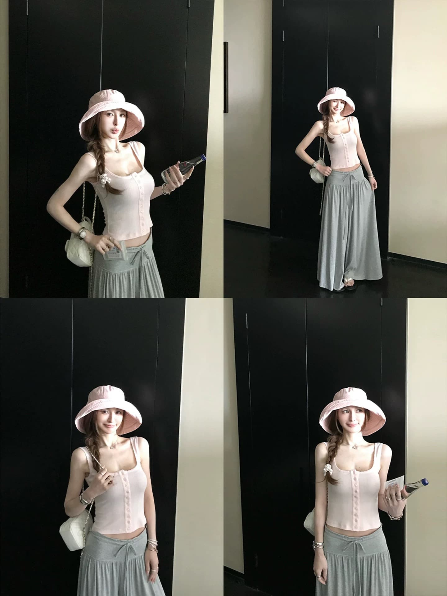 초여름 프로 250g 레트로 특수 프로세스 자수 자카드 니트 캐미솔 넣다 부드러운 착용 쳉 쳉 일상 이미지 3