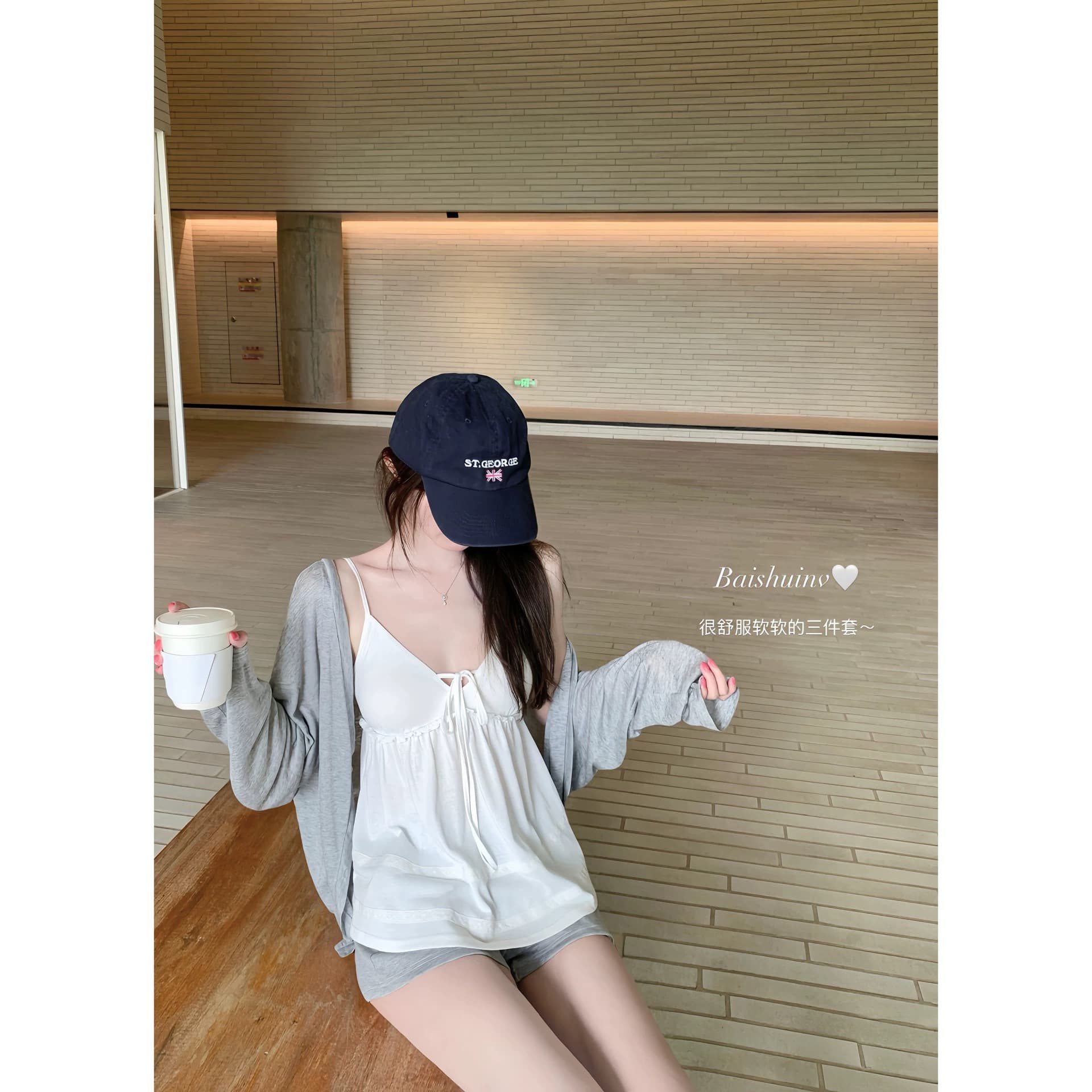 화이트 워터 여성 소녀 마음 눈꽃 면 레이스 측면 캐미솔 여름 한 부서 달콤함 순수한 욕망 슬립 맨위 상세 이미지 5
