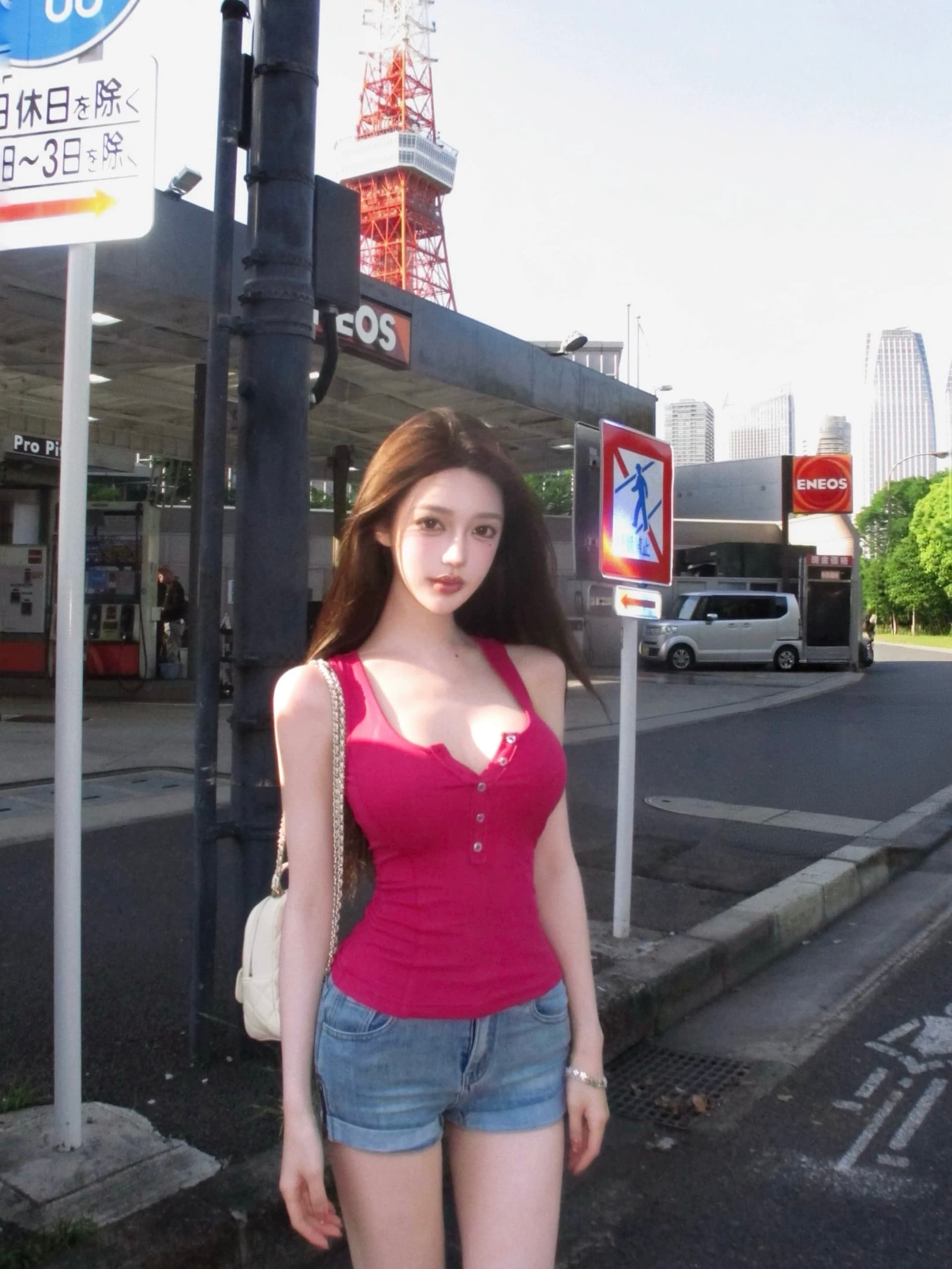 cher 챠오어 헨리 조끼 핫걸 작은 V넥 캐미솔 여름 외출용 몸매 가꾸기 니트 맨위 상세 이미지 1