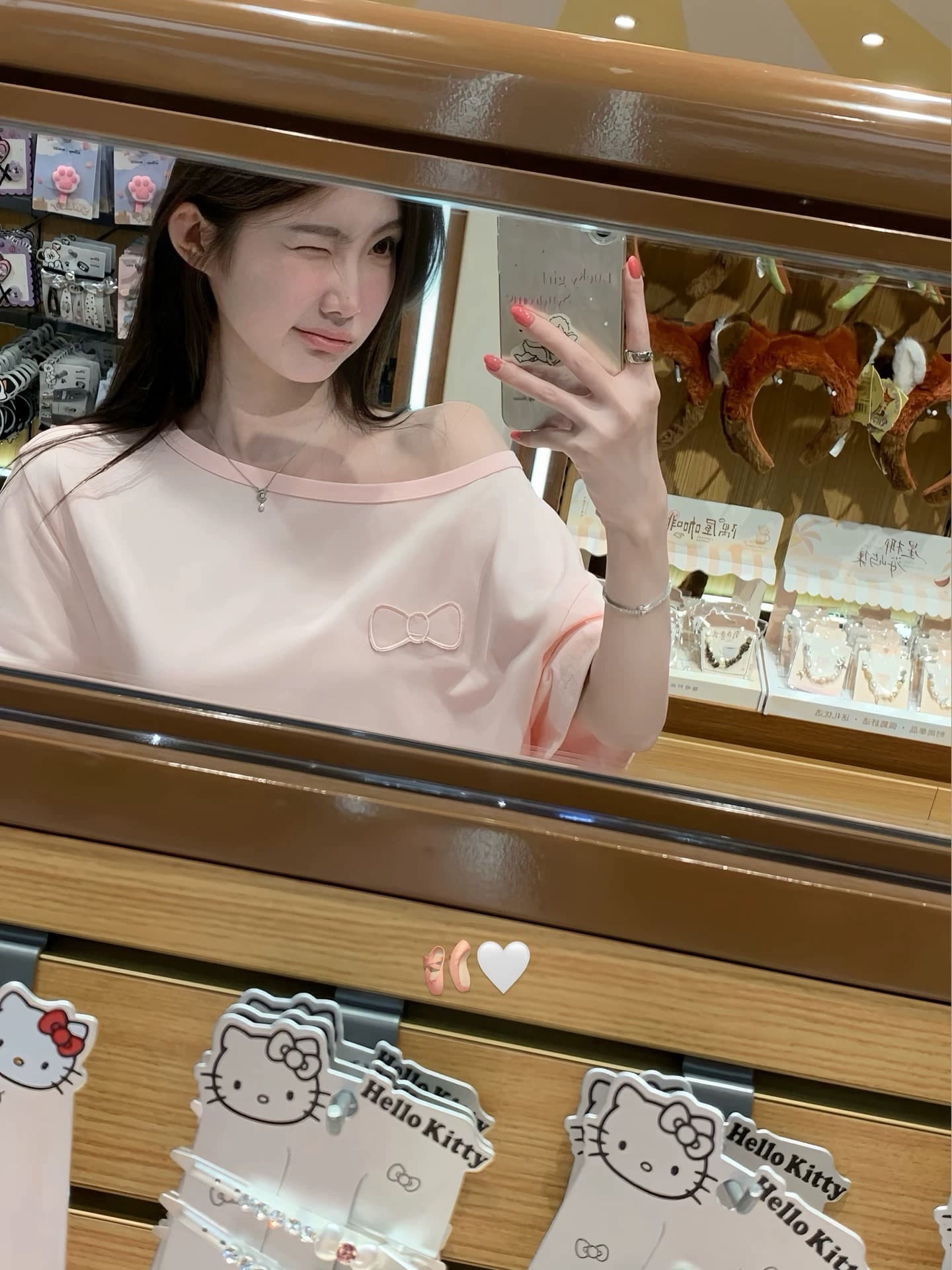 화이트 워터 여성 소녀 나비 매듭 보트넥 순면 가을 어깨 티셔츠 여성 여름 루즈핏 한 부서 나비 자수 맨위 상세 이미지 4