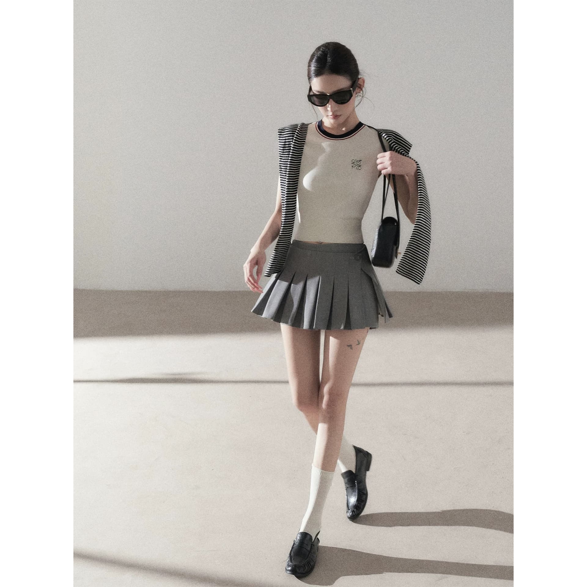 pitao 오리지널 웨스트 에프 S 반팔 여성 셔츠 여름 얇은 스타일 빛 럭셔리 고급 센스 허리 수축 라이 경기 서울 티셔츠 상세 이미지 5