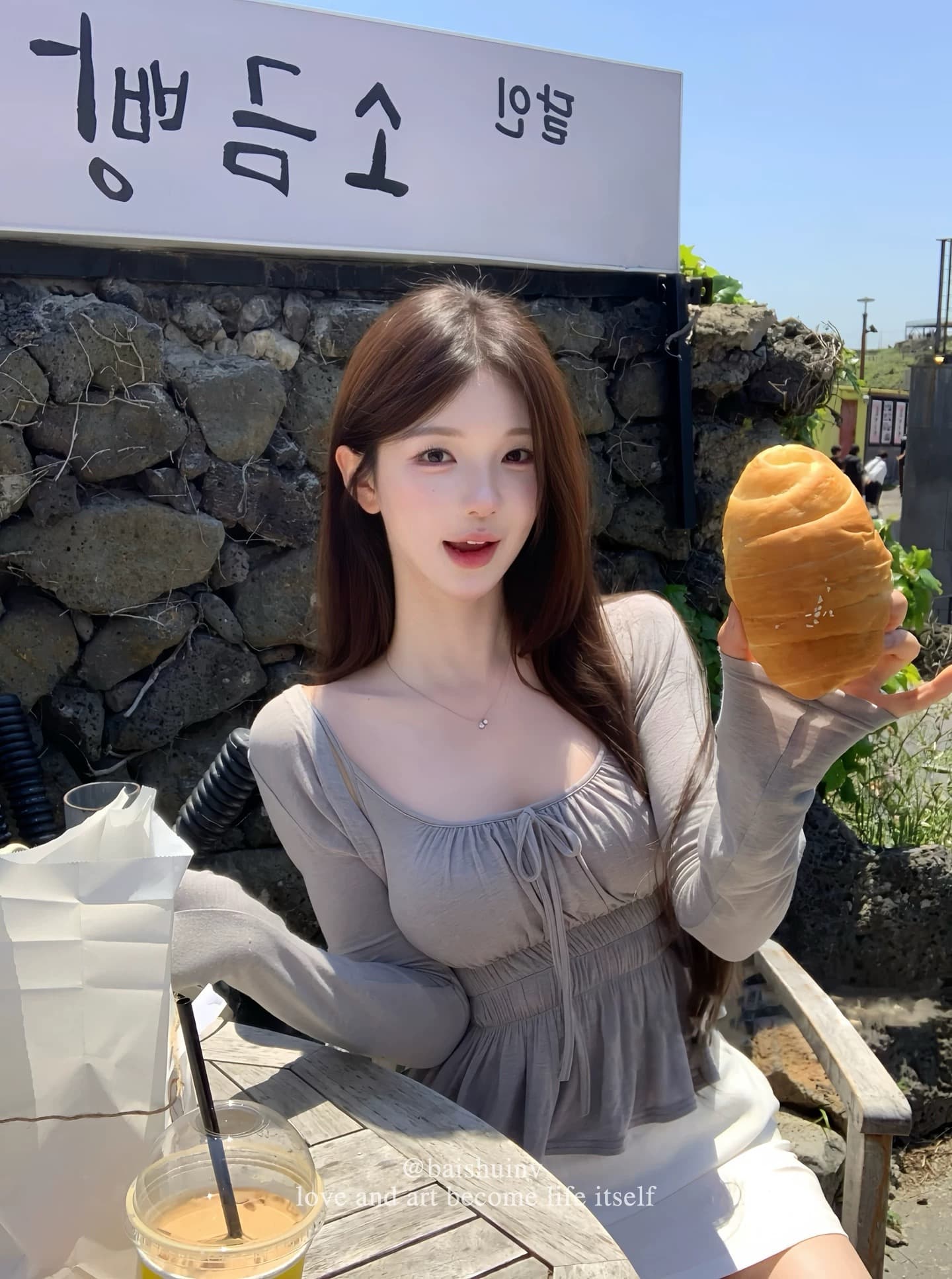 화이트 워터 여성 한 여성 분위기 우산 진자 대 u 칼라 슬립 둘 착용 디자인 센스 오픈 가디건 여성 여름 슬림해 보이는 슬립 맨위 상세 이미지 1