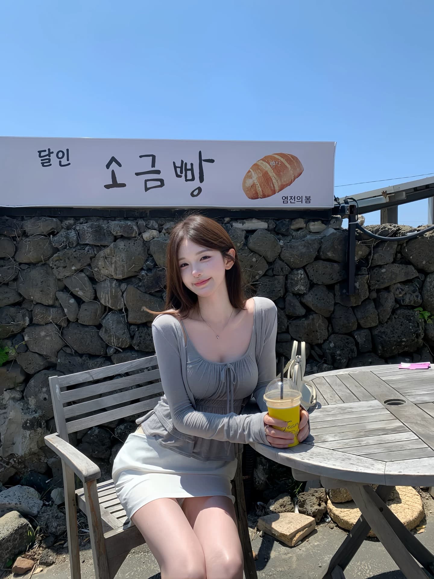 화이트 워터 여성 한 여성 분위기 우산 진자 대 u 칼라 슬립 둘 착용 디자인 센스 오픈 가디건 여성 여름 슬림해 보이는 슬립 맨위 상세 이미지 2