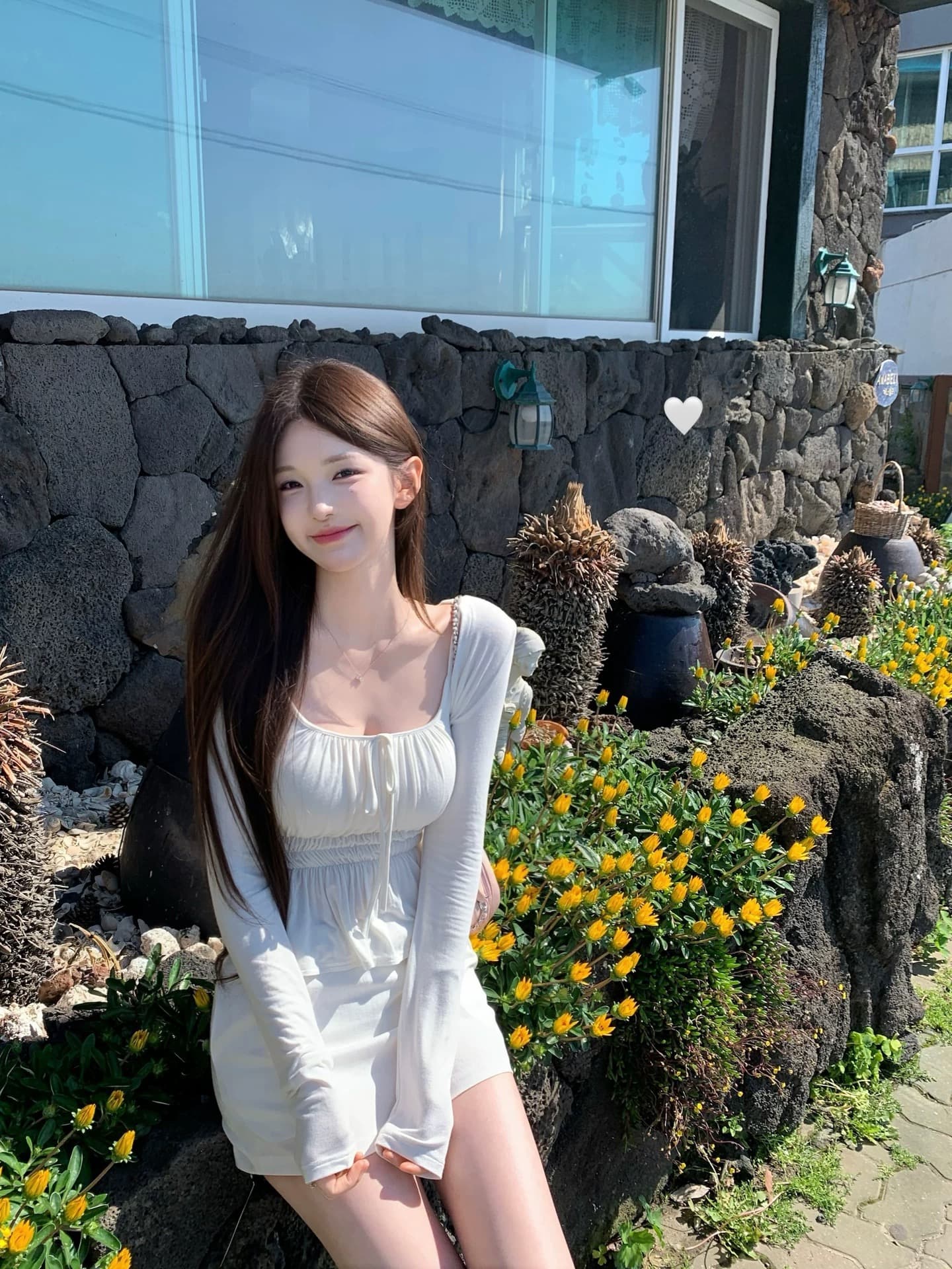 화이트 워터 여성 한 여성 분위기 우산 진자 대 u 칼라 슬립 둘 착용 디자인 센스 오픈 가디건 여성 여름 슬림해 보이는 슬립 맨위 상세 이미지 3