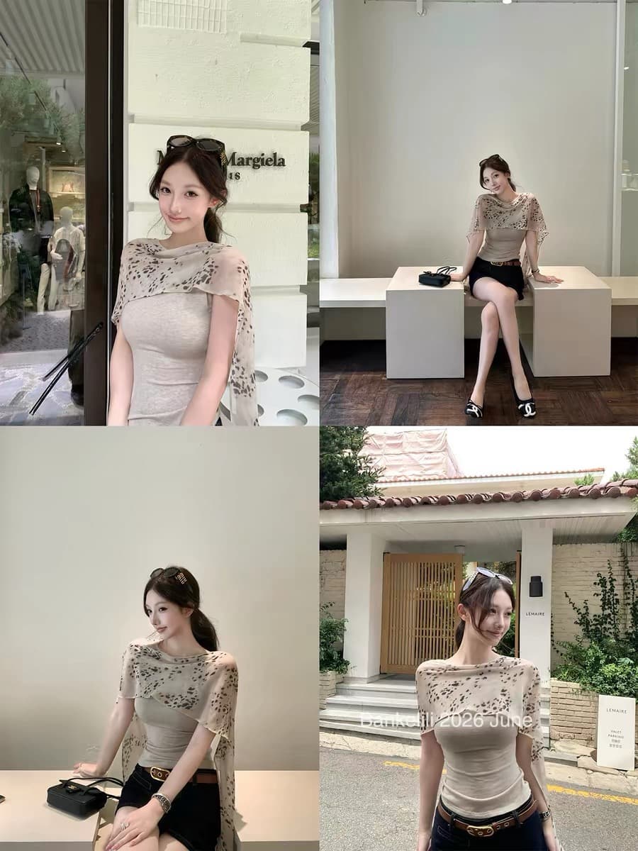 밤나무 코코아 bankelili 새싹 당겨서 미스 77 라이 경기 서울 19 양모 Tulle 숄 허리 수축 맨위 여성 이미지 3