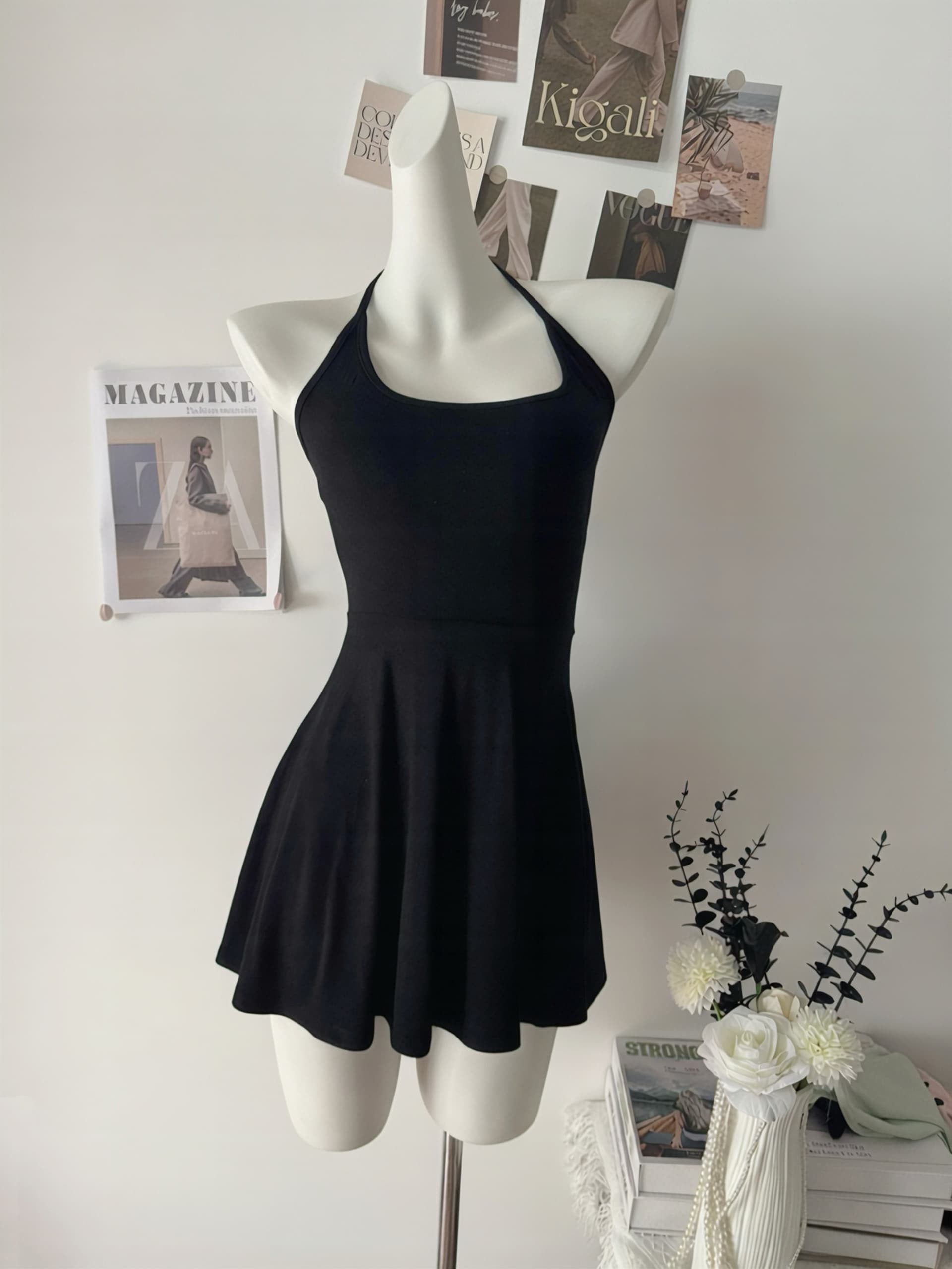 jmshop 프라임 프라임 아름다움 센스 주간 실크 양모 u 칼라 비스듬한 진자 티셔츠 순수한 욕망 행침 목 니트 치마 세트 상세 이미지 5
