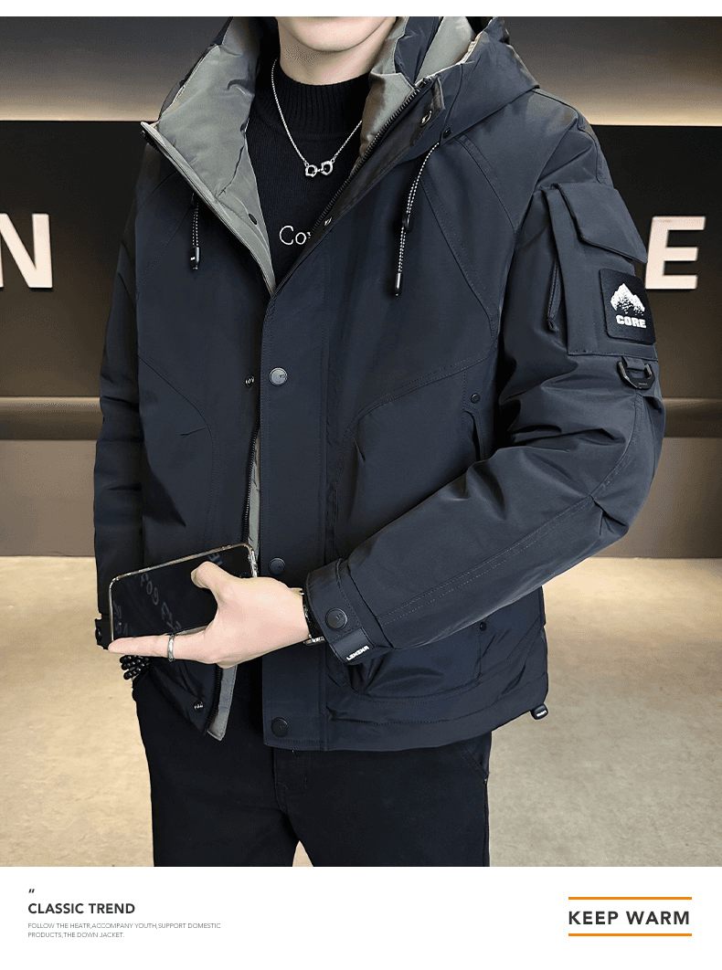 보온 워크웨어 다운 재킷 남성 겨울 2025 새로운 야외 화이트 덕 다운 두꺼운 캐주얼 재킷 상세 이미지 14