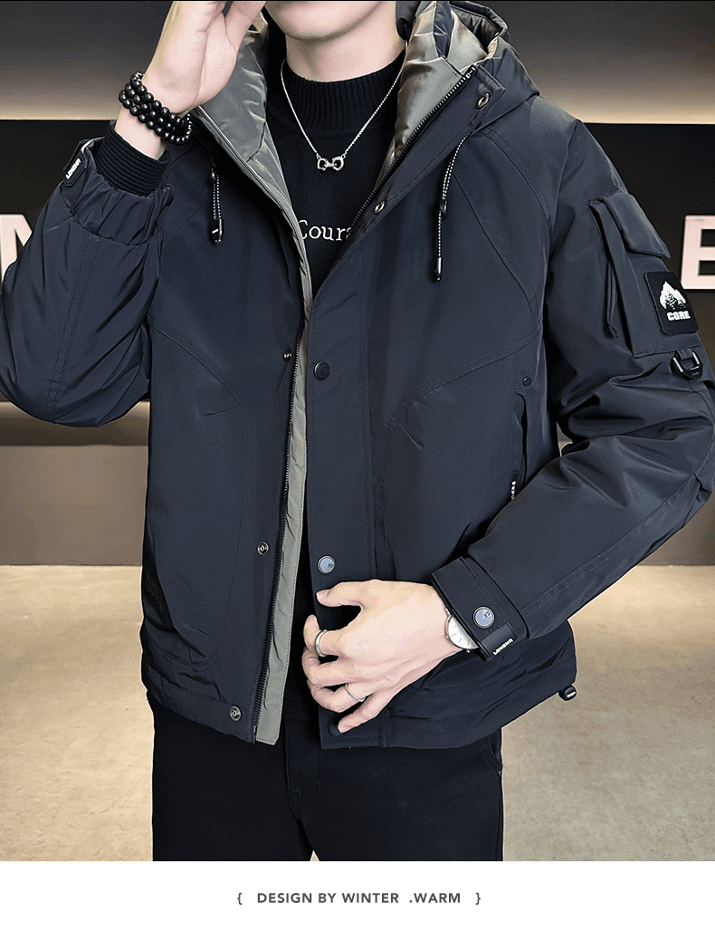 보온 워크웨어 다운 재킷 남성 겨울 2025 새로운 야외 화이트 덕 다운 두꺼운 캐주얼 재킷 상세 이미지 16