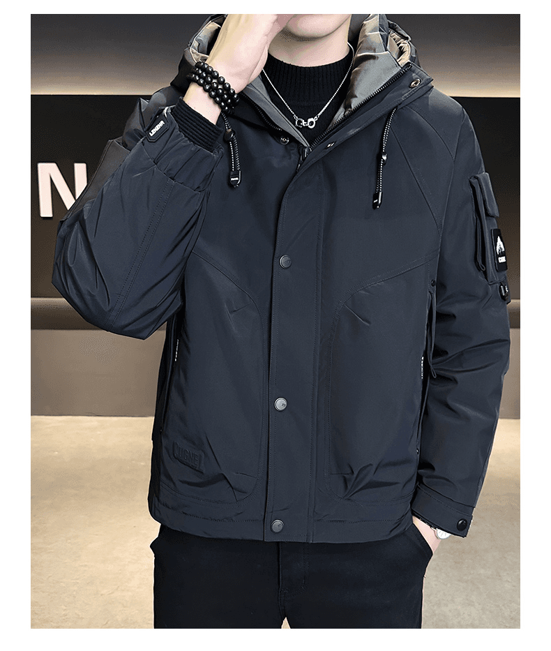보온 워크웨어 다운 재킷 남성 겨울 2025 새로운 야외 화이트 덕 다운 두꺼운 캐주얼 재킷 상세 이미지 17