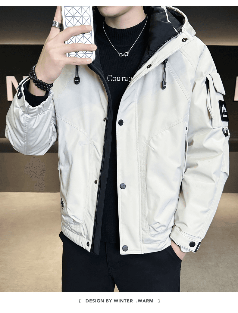 보온 워크웨어 다운 재킷 남성 겨울 2025 새로운 야외 화이트 덕 다운 두꺼운 캐주얼 재킷 상세 이미지 18