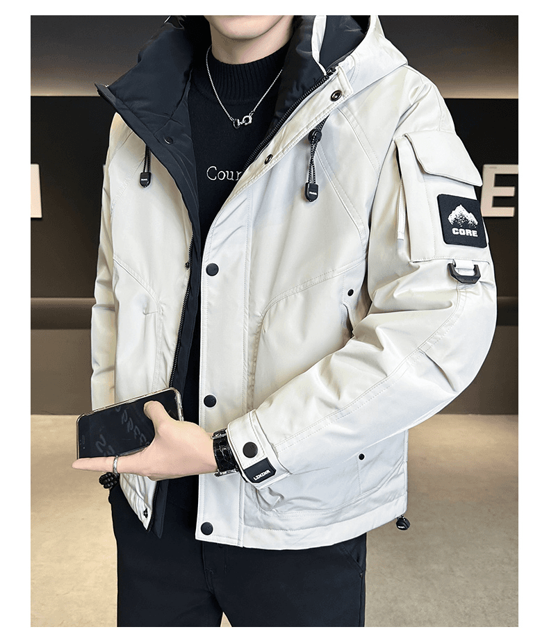 보온 워크웨어 다운 재킷 남성 겨울 2025 새로운 야외 화이트 덕 다운 두꺼운 캐주얼 재킷 상세 이미지 19