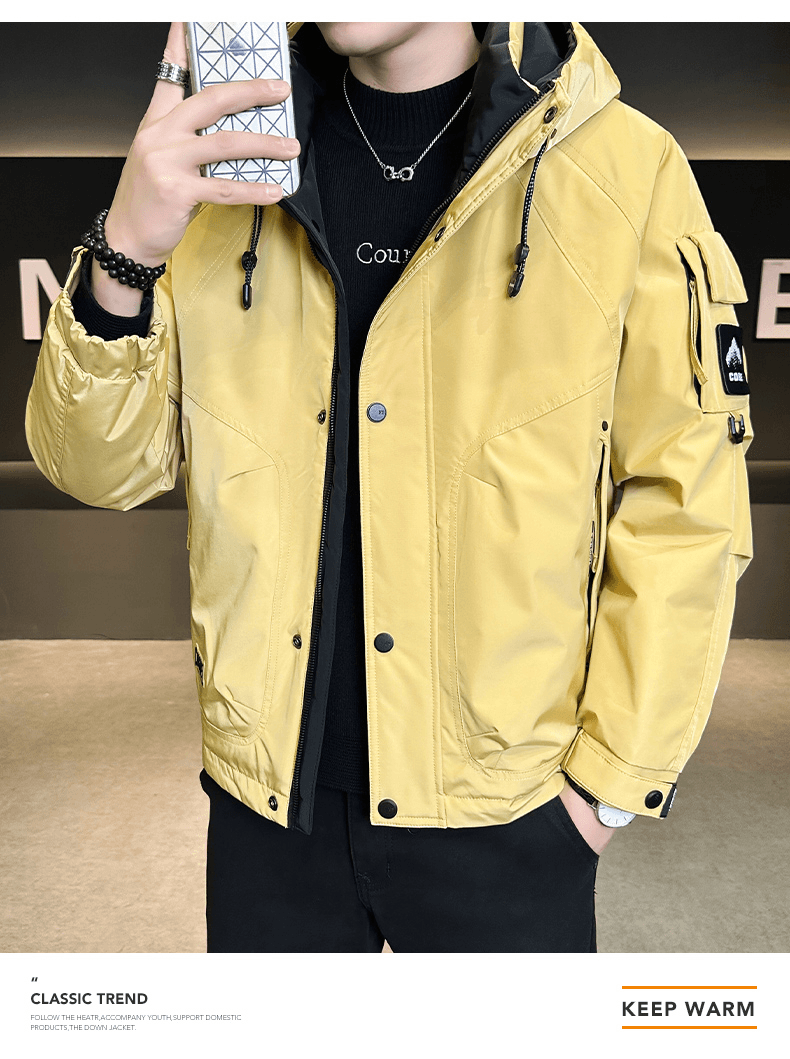 보온 워크웨어 다운 재킷 남성 겨울 2025 새로운 야외 화이트 덕 다운 두꺼운 캐주얼 재킷 상세 이미지 22