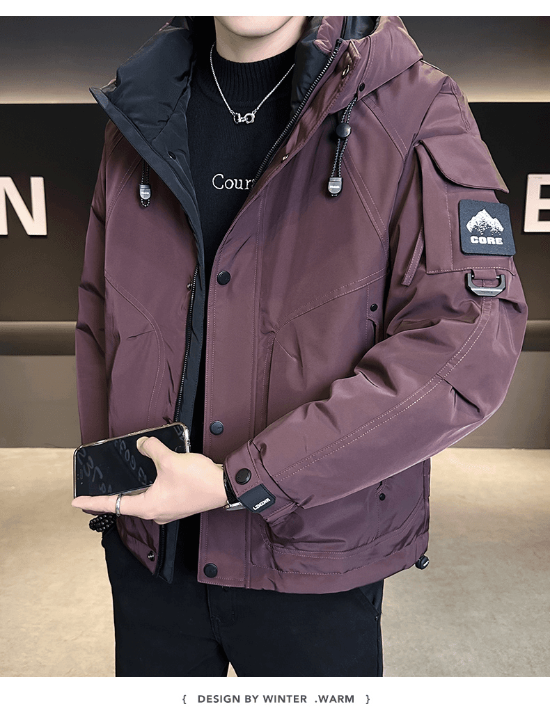 보온 워크웨어 다운 재킷 남성 겨울 2025 새로운 야외 화이트 덕 다운 두꺼운 캐주얼 재킷 상세 이미지 25
