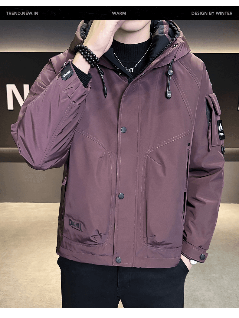 보온 워크웨어 다운 재킷 남성 겨울 2025 새로운 야외 화이트 덕 다운 두꺼운 캐주얼 재킷 상세 이미지 27