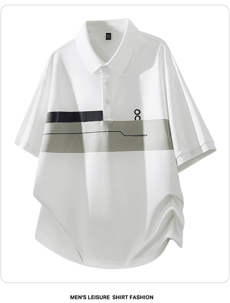2026 여름 새로운 트렌드 반팔 티셔츠 남성 캐주얼 폴로 칼라 POLO 셔츠 청년 비즈니스 벨트 칼라 블라우스 상세 이미지 14
