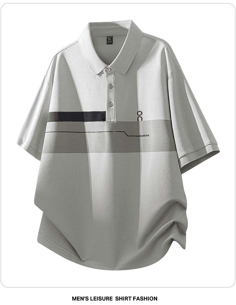 2026 여름 새로운 트렌드 반팔 티셔츠 남성 캐주얼 폴로 칼라 POLO 셔츠 청년 비즈니스 벨트 칼라 블라우스 상세 이미지 16