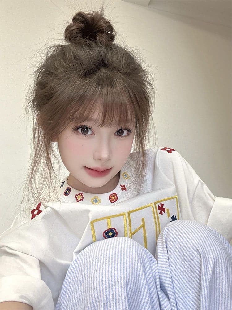 순면 240 그램 원본 자수 품질 업그레이드 아메리칸 캐주얼 디자인 여름 새로운 다용도 패션 반팔 티셔츠 상세 이미지 5