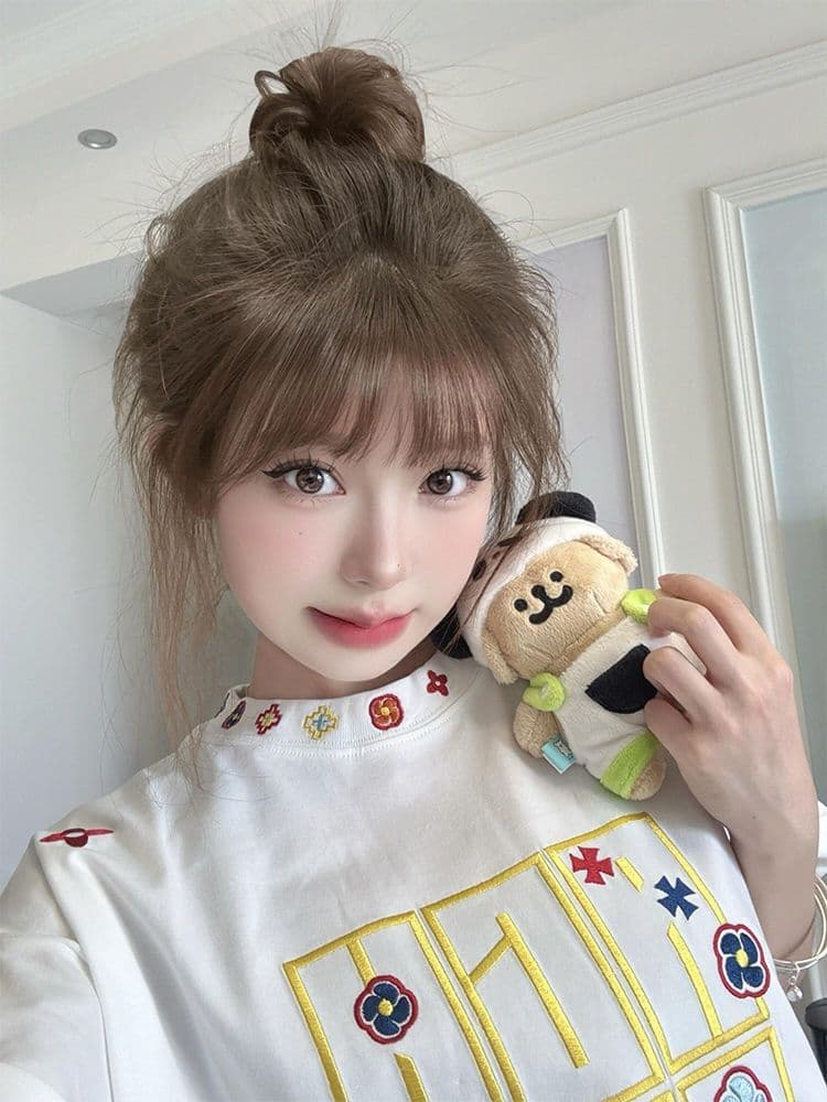 순면 240 그램 원본 자수 품질 업그레이드 아메리칸 캐주얼 디자인 여름 새로운 다용도 패션 반팔 티셔츠 상세 이미지 6