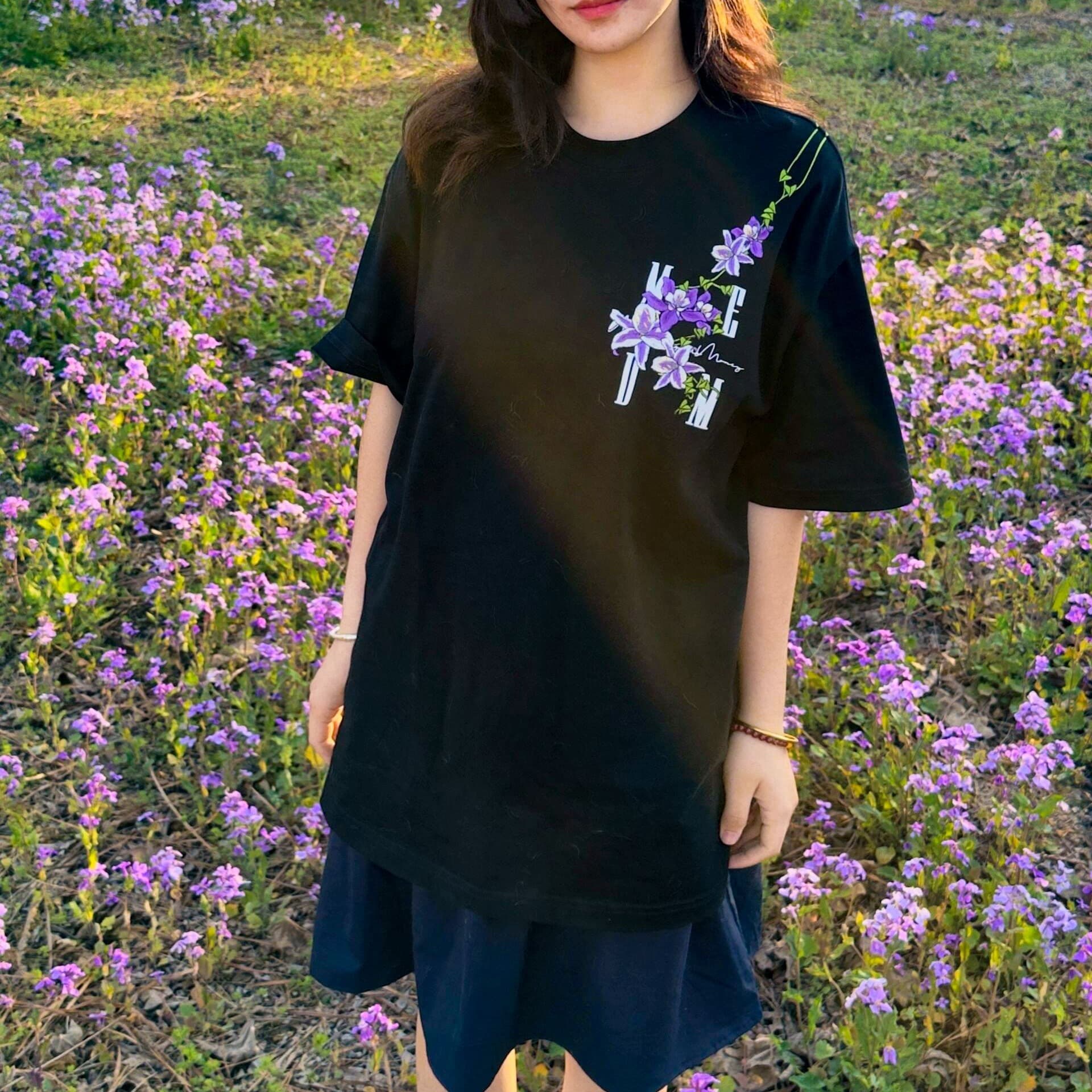 순면 240 그램 원본 자수 품질 업그레이드 아메리칸 기초 logo 반팔 캐주얼 라운드 넥 맨위 여성 티셔츠 이미지 5