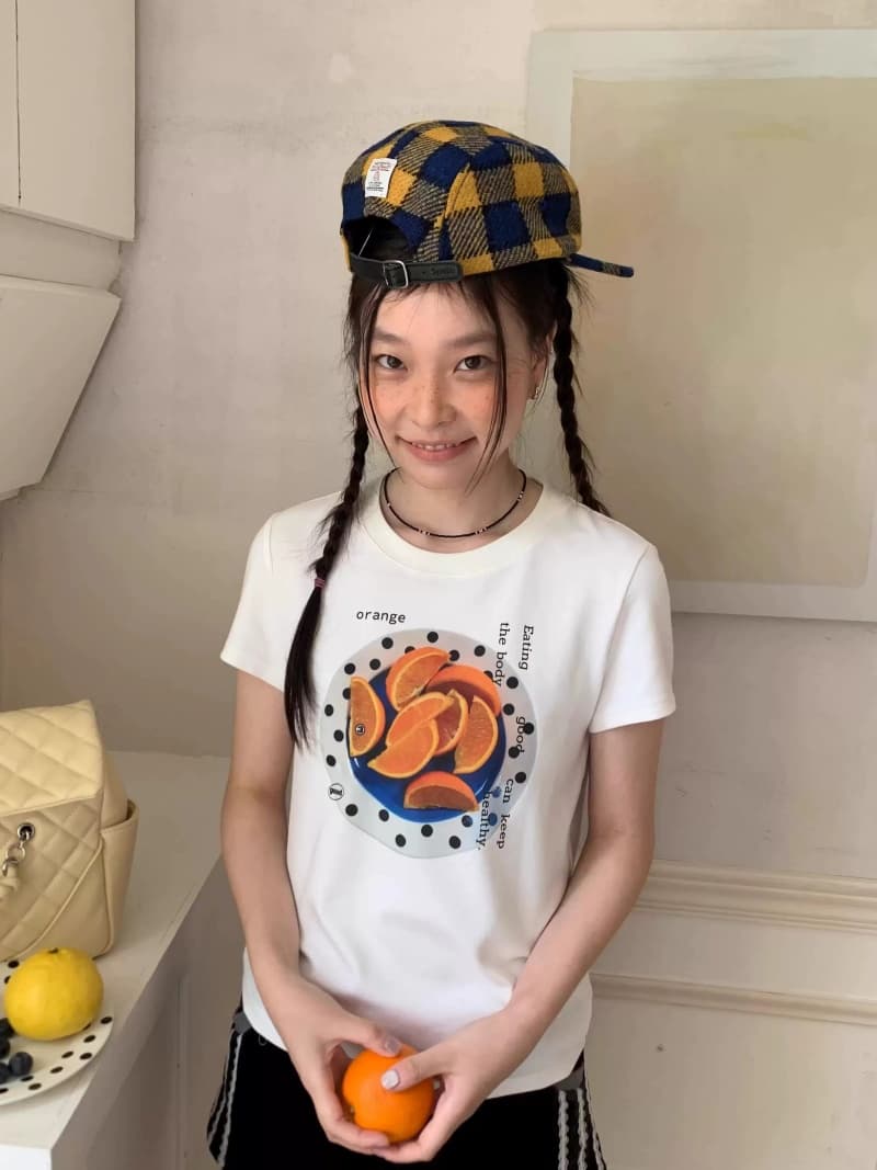 40 230 크 95 면 5 암모니아 Lun 이후 패키지 칼라 한국 ins 작은 대중 재미있는 주황색 프린트 이미지 4