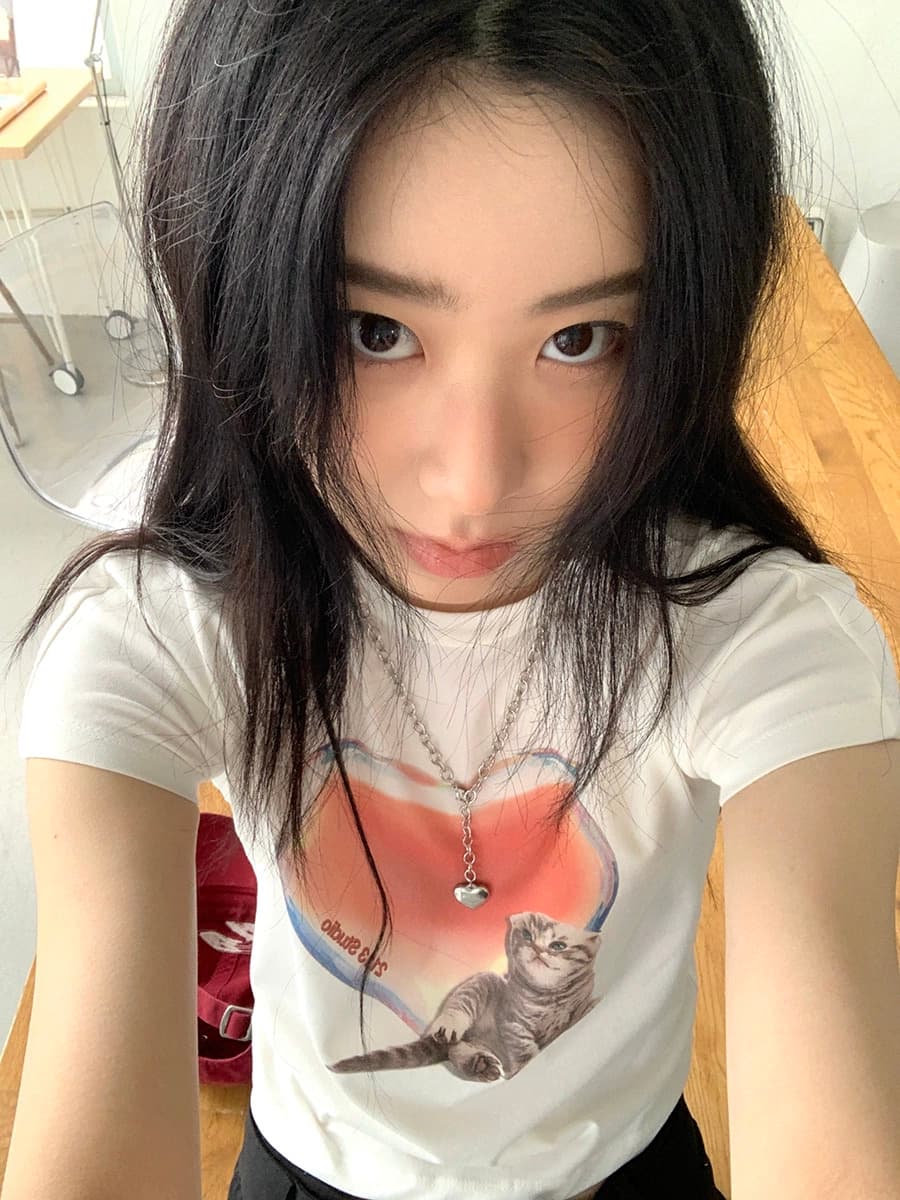 40 230 크 95 면 5 암모니아 Lun 이후 패키지 칼라 핫걸 배색 프린트 긍정적 인 어깨 다용도 몸매 가꾸기 이미지 3