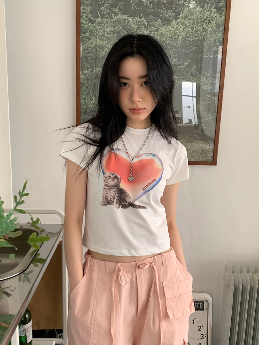 40 230 크 95 면 5 암모니아 Lun 이후 패키지 칼라 핫걸 배색 프린트 긍정적 인 어깨 다용도 몸매 가꾸기 이미지 2