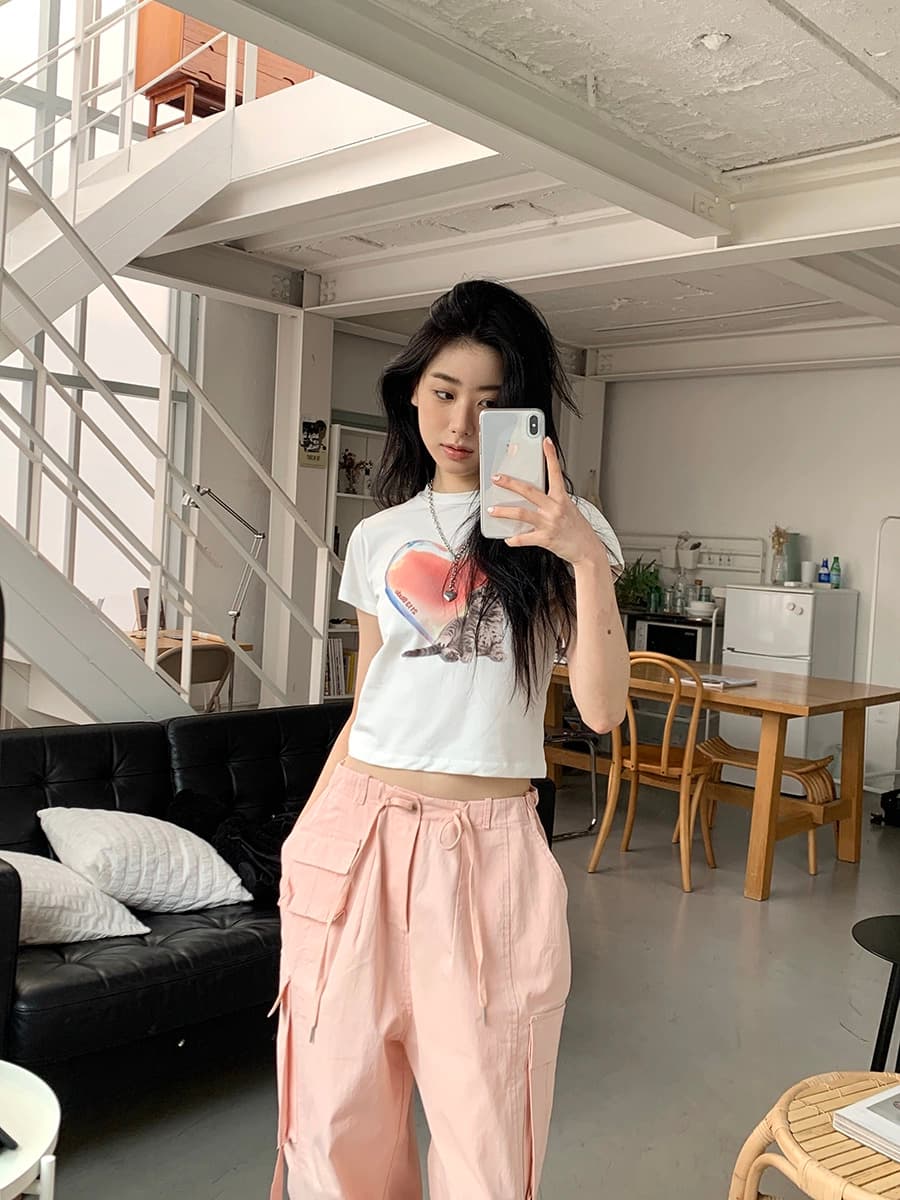 40 230 크 95 면 5 암모니아 Lun 이후 패키지 칼라 핫걸 배색 프린트 긍정적 인 어깨 다용도 몸매 가꾸기 상세 이미지 5