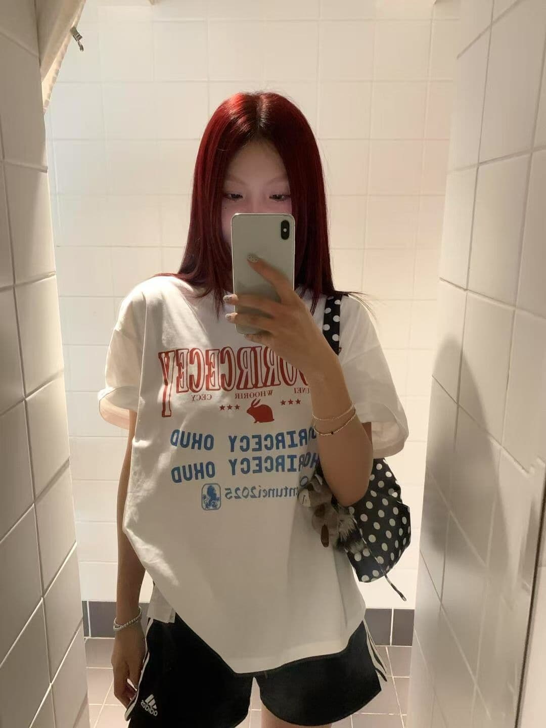 순면 빗질하다 닫기 220 그램 아메리칸 프린트 루즈핏 캐주얼 바람 다용도 여름 반팔 상세 이미지 6
