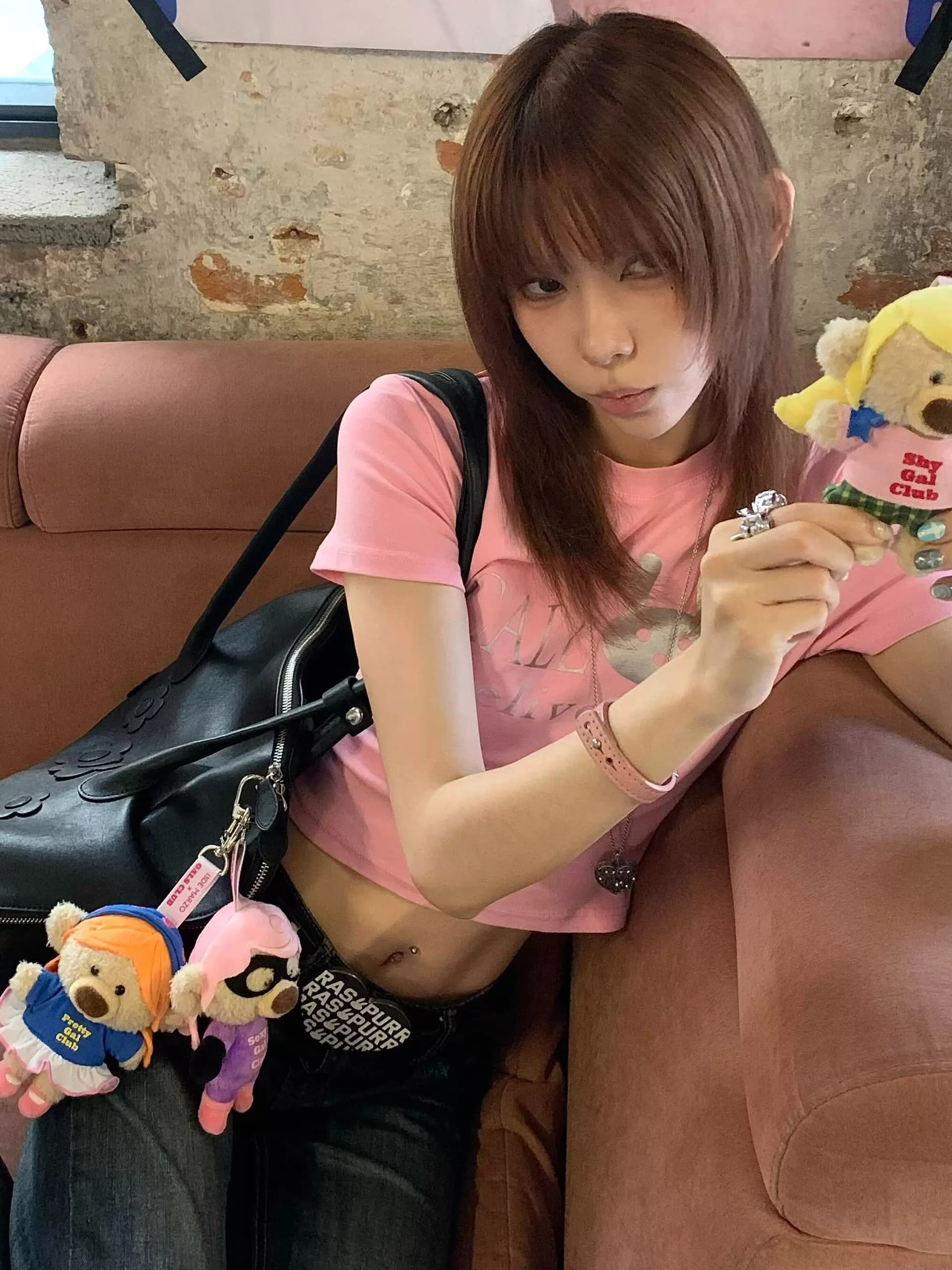 원본 인쇄 플라워 클럽 반사 아니요 압력 그림 40 230 크 95 면 핫걸 핑크색 토끼 반하이넥 상세 이미지 5