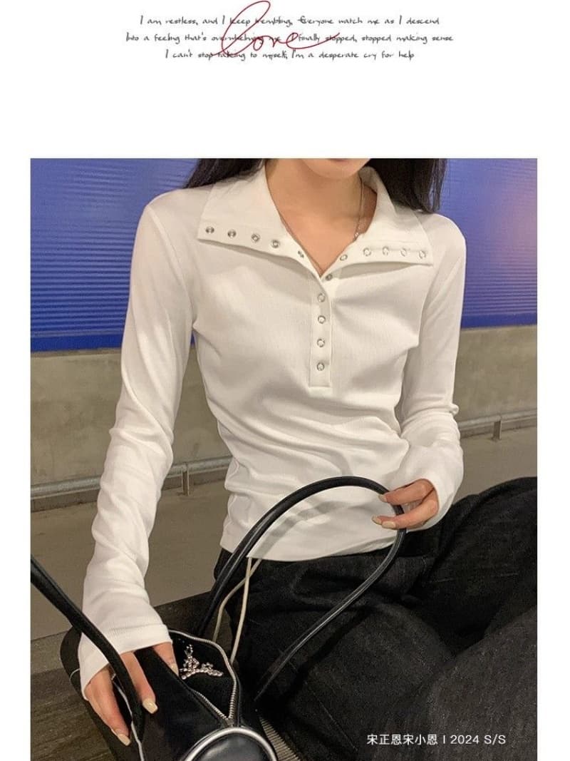 원본 원단 260 그램 사람들 면 긴팔 맨위 몸매 가꾸기 폴로 칼라 인사이드 가져 가라. 외출용 봄 가을 상세 이미지 10