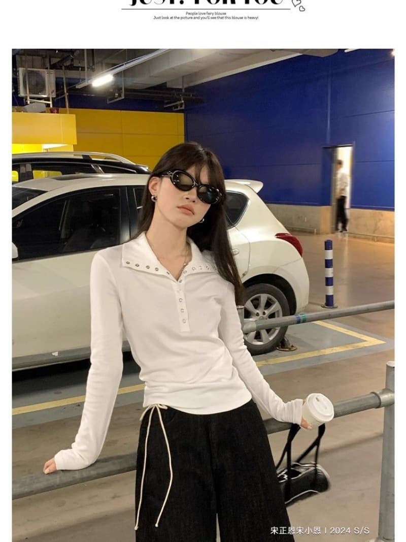 원본 원단 260 그램 사람들 면 긴팔 맨위 몸매 가꾸기 폴로 칼라 인사이드 가져 가라. 외출용 봄 가을 상세 이미지 13