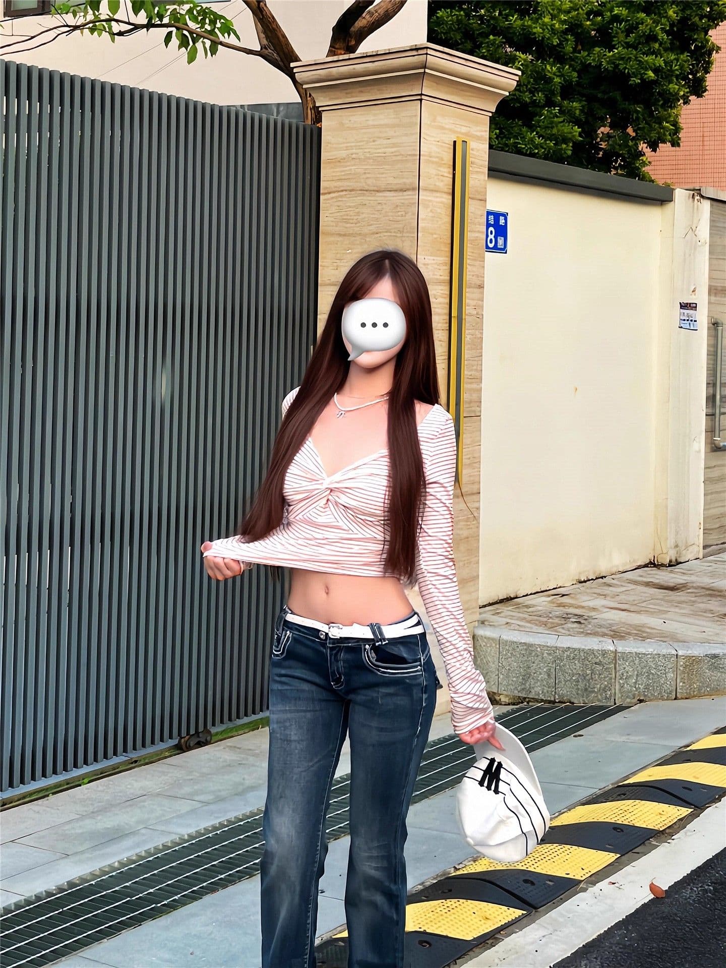 주간 실크 라이 경기 서울 원본 원단 Chic 디자인 센스 비틀림 V넥 긴팔 티셔츠 여성 2026 가을 이미지 4