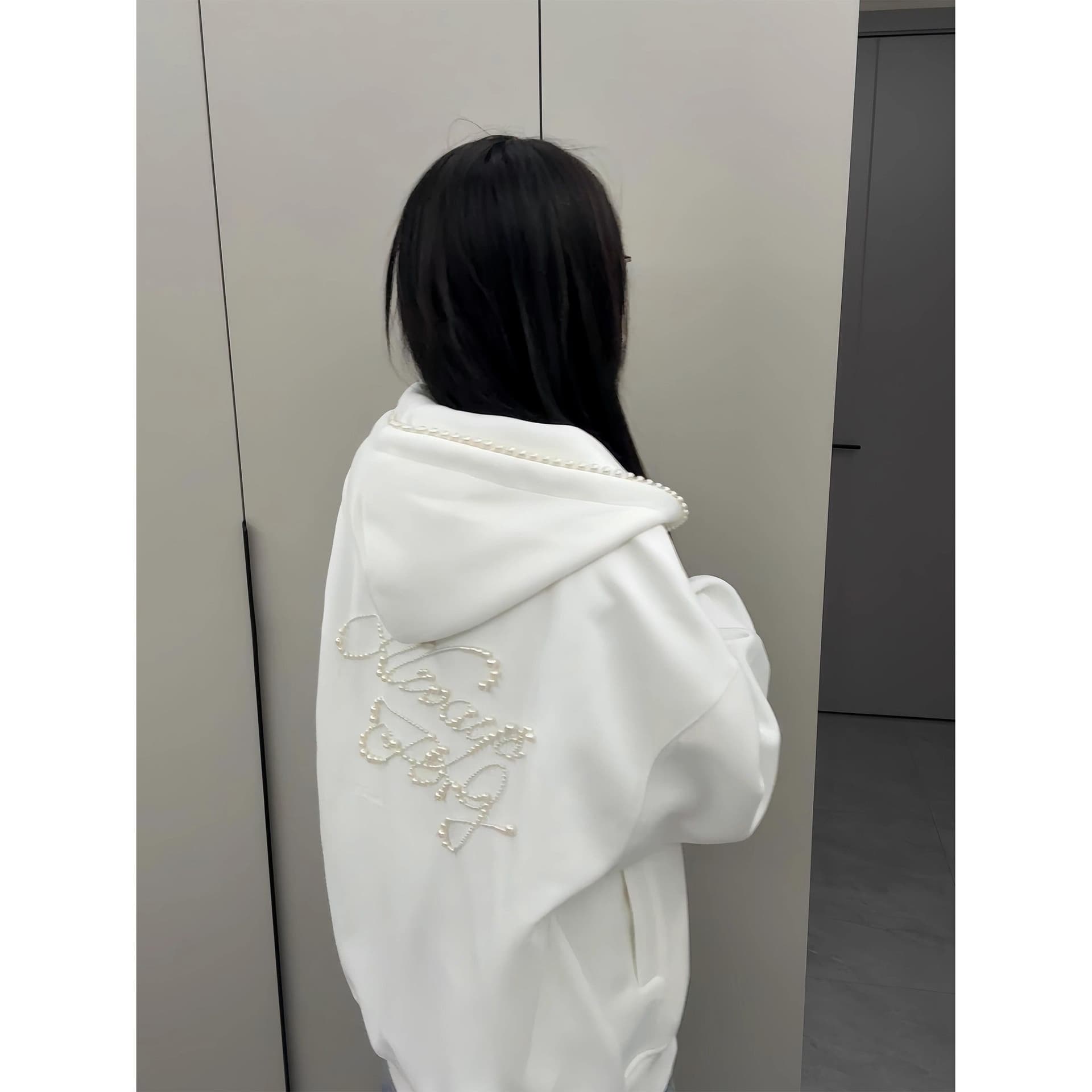 원본 마 작업 통치자 인치 아이언 지퍼 자수 주문 구슬 인사이드 펌프 아메리칸 레트로 진주 비즈 박기 자수 상세 이미지 2