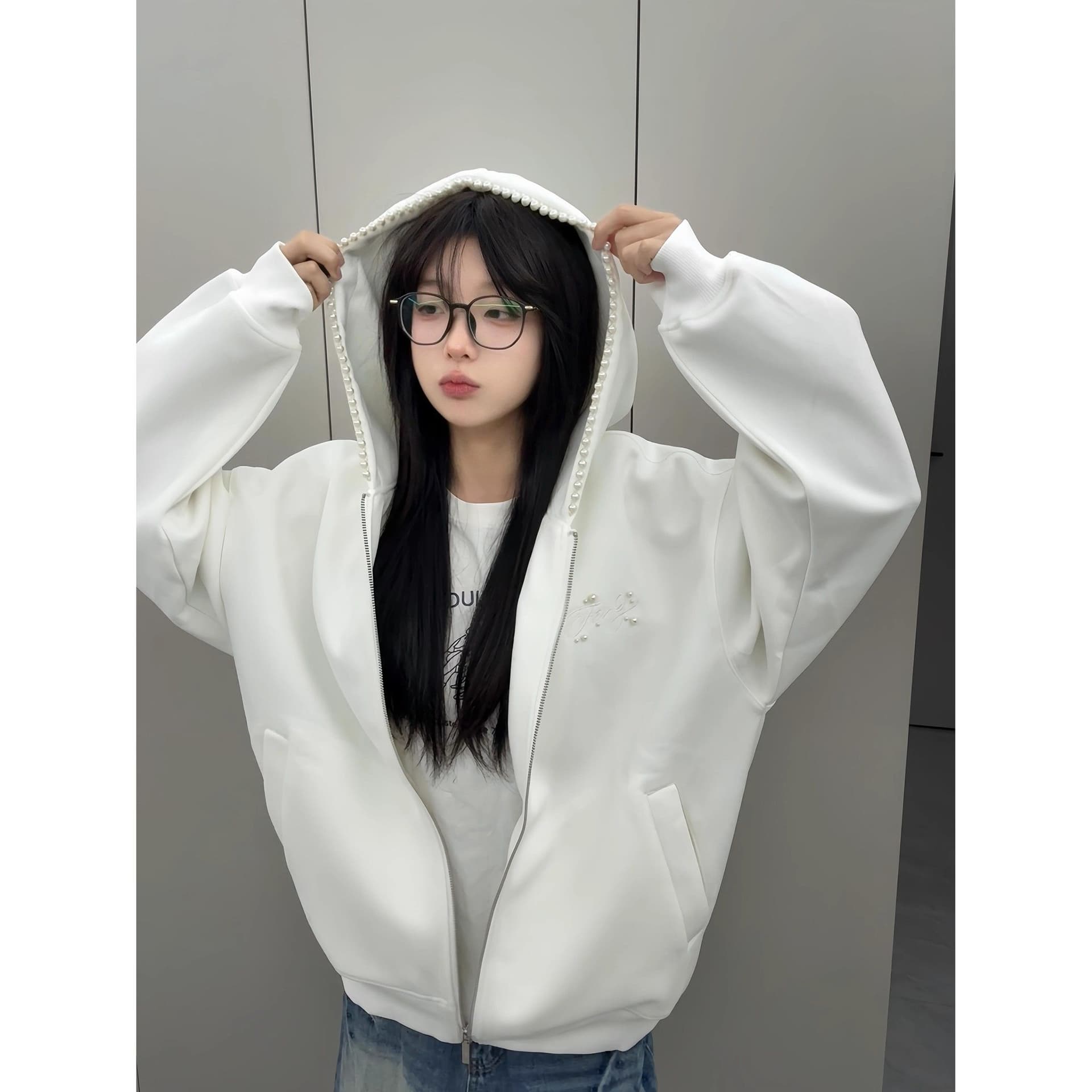 원본 마 작업 통치자 인치 아이언 지퍼 자수 주문 구슬 인사이드 펌프 아메리칸 레트로 진주 비즈 박기 자수 상세 이미지 5