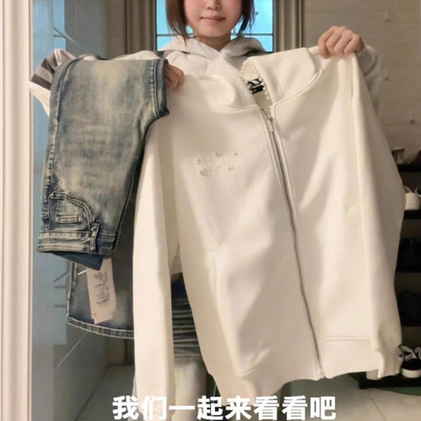 원본 마 작업 통치자 인치 아이언 지퍼 자수 주문 구슬 인사이드 펌프 진주 비즈 박기 재킷 후드 티 스웨터 상세 이미지 2
