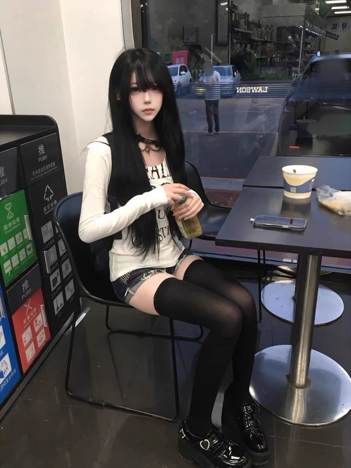 32 260 그램 95 면 원본 프린트 아메리칸 레트로 콧수염 알파벳 가을 디자인 센스 몸매 가꾸기 슬림해 보이는 맨위 이미지 4