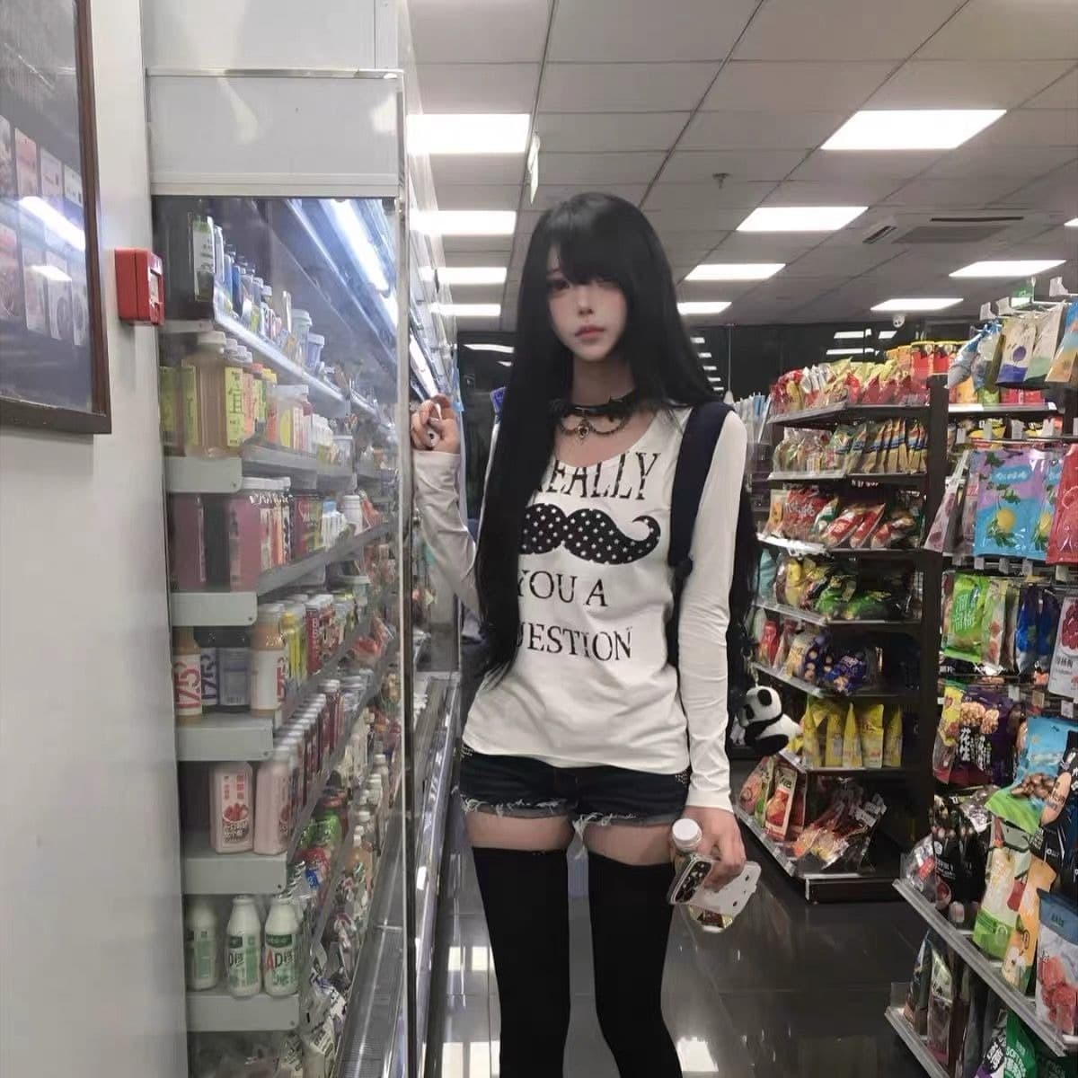 32 260 그램 95 면 원본 프린트 아메리칸 레트로 콧수염 알파벳 가을 디자인 센스 몸매 가꾸기 슬림해 보이는 맨위 이미지 5